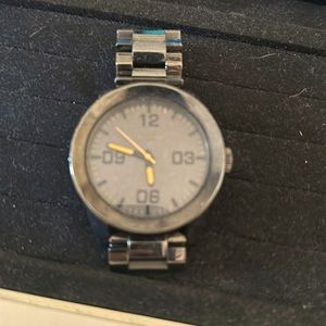 Nixon corporal watch with gun metal band